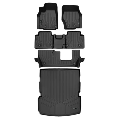 SMARTLINER 2021 - 2025 Jeep Grand Cherokee L 7 Passenger Custom Fit Floor Liners - 1st, 2nd, 3rd & 4th Rows