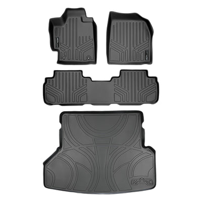 SMARTLINER 2008 - 2013 Toyota Highlander All Configurations Custom Fit Floor Liners - 1st, 2nd & 3rd Rows - 3rd Seat Down
