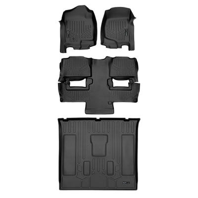 SMARTLINER 2011 - 2014 Chevrolet Tahoe 7 Passenger Custom Fit Floor Liners - 1st, 2nd, 3rd & 4th Rows - Bench