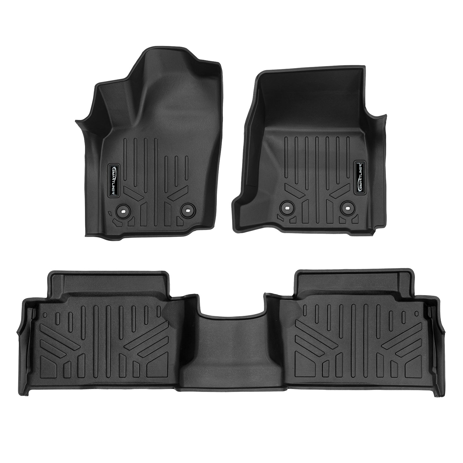 SMARTLINER 2024 - 2025 Toyota Tacoma Double Cab Custom Fit Floor Liners - 1st & 2nd Rows