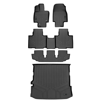 SMARTLINER 2020 - 2025 Toyota Highlander All Configurations Custom Fit Floor Liners - 1st, 2nd, 3rd & 4th Rows - 3rd Seat Down - W/ Sub