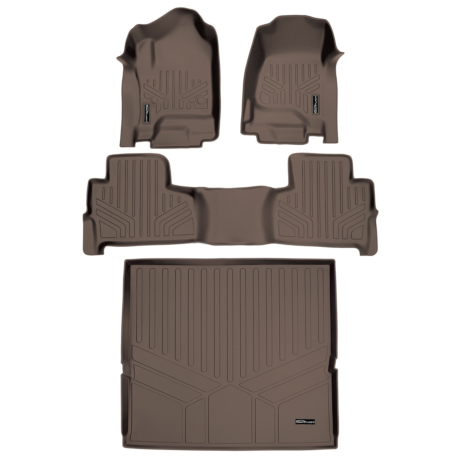 SMARTLINER 2015 - 2020 Chevrolet Tahoe 7 Passenger Custom Fit Floor Liners - 1st, 2nd & 3rd Rows