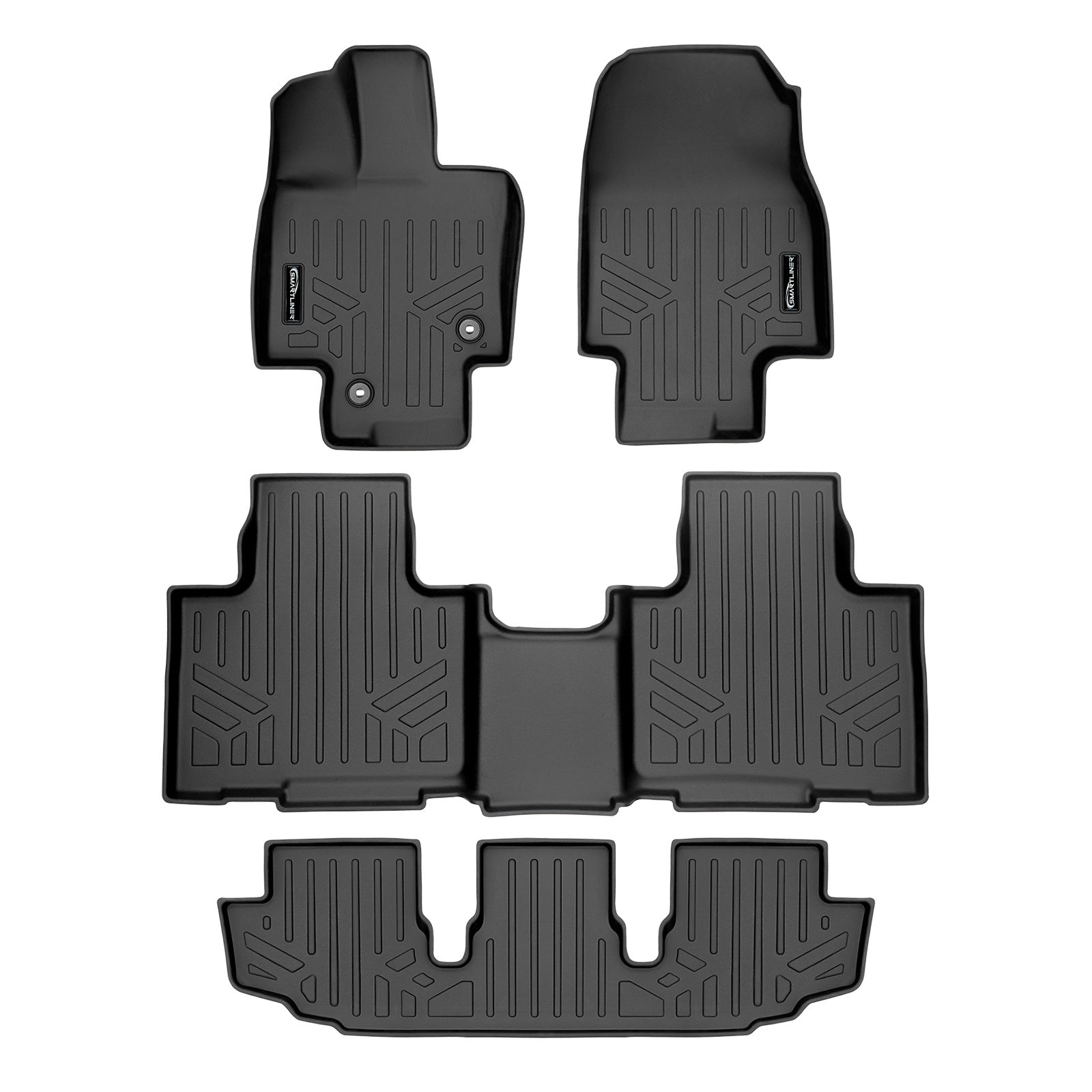 SMARTLINER 2020 - 2025 Toyota Highlander All Configurations Custom Fit Floor Liners - 1st, 2nd & 3rd Rows