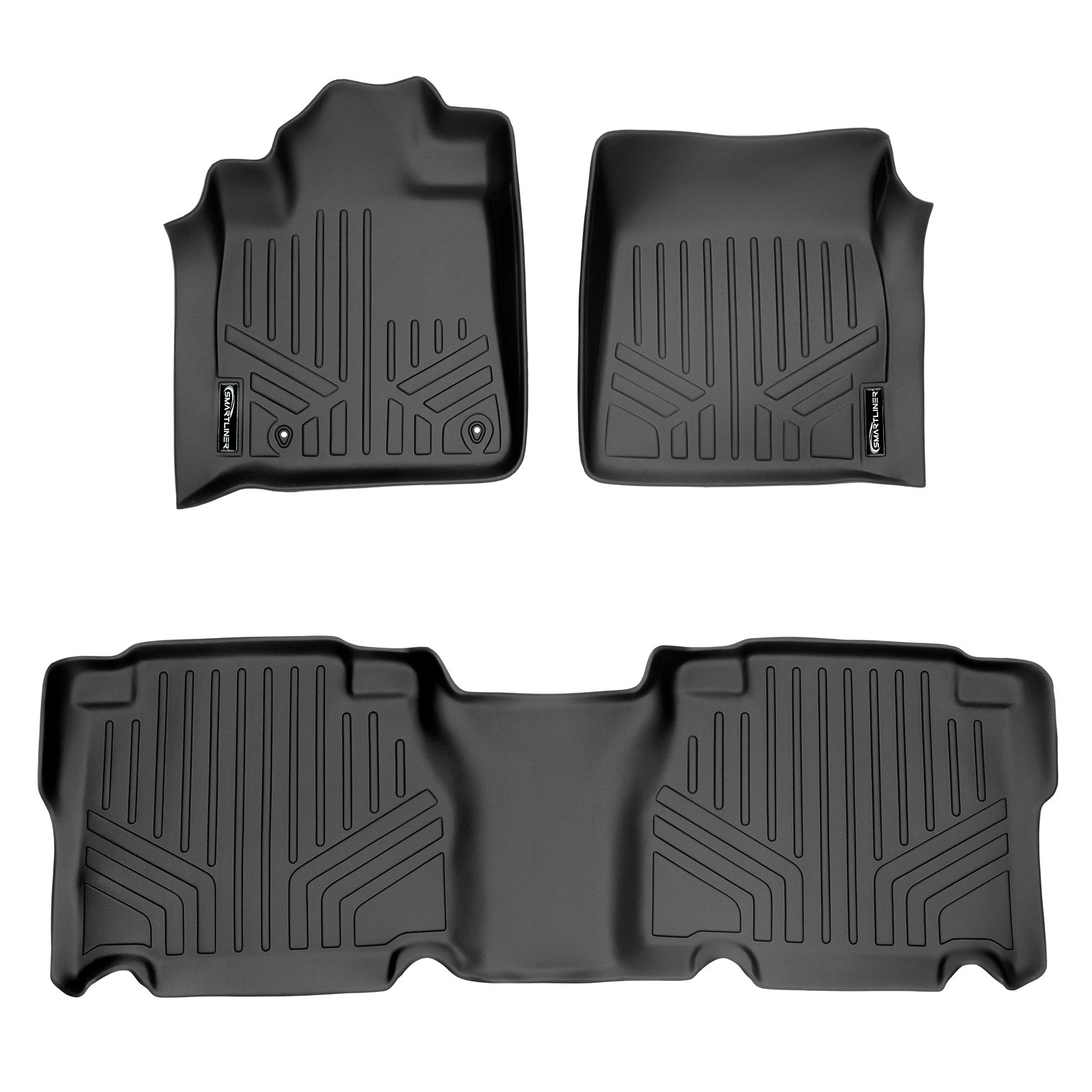 SMARTLINER 2007 - 2011 Toyota Tundra Crew Max Custom Fit Floor Liners - 1st & 2nd Rows