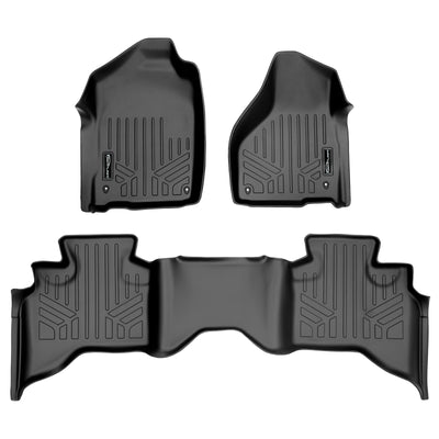 SMARTLINER 2013 - 2018 Ram 1500 Quad Cab Custom Fit Floor Liners - 1st & 2nd Rows - No Hump