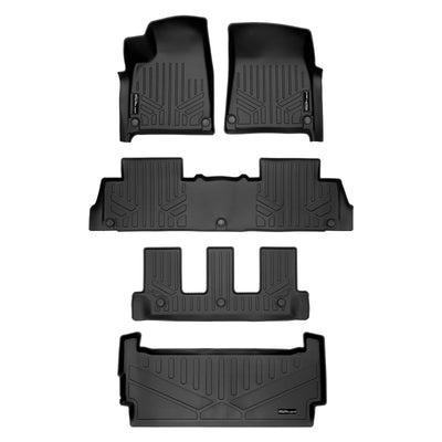 SMARTLINER 2022 - 2024 Rivian R1S 7 Passenger and SUV Custom Fit Floor Liners - 1st, 2nd, 3rd & 4th Rows