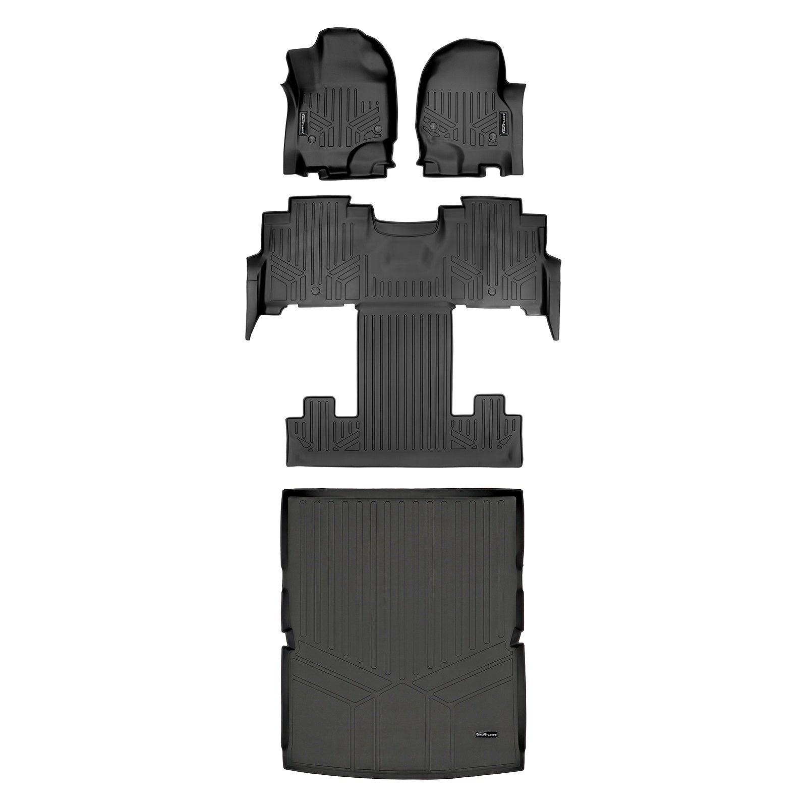 SMARTLINER 2018 - 2024 Lincoln Navigator L 7 Passenger Custom Fit Floor Liners - 1st, 2nd, 3rd & 4th Rows