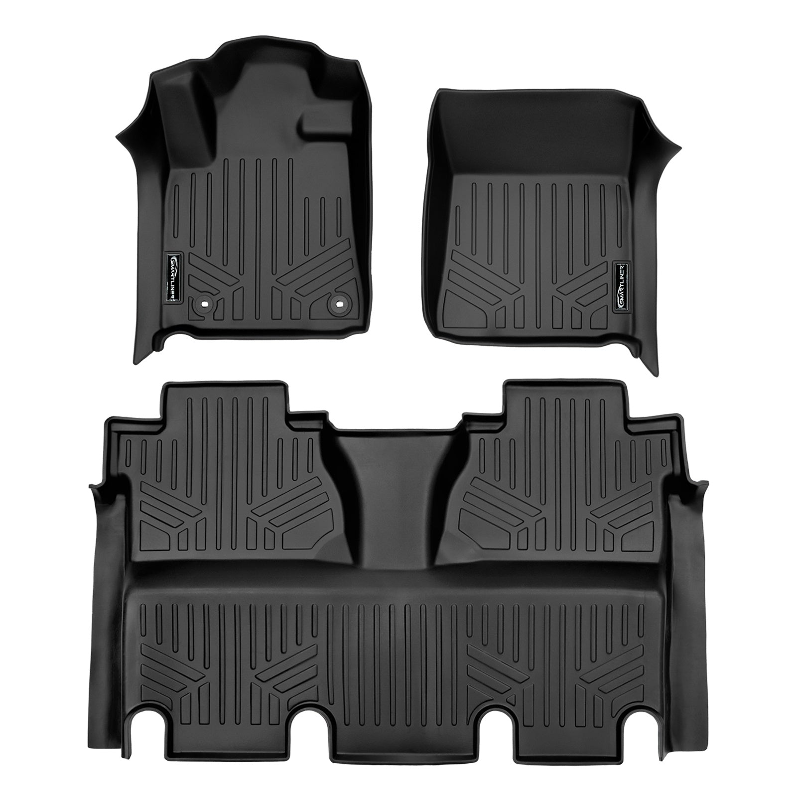 SMARTLINER 2014 - 2021 Toyota Tundra Crew Max Custom Fit Floor Liners - 1st & 2nd Rows