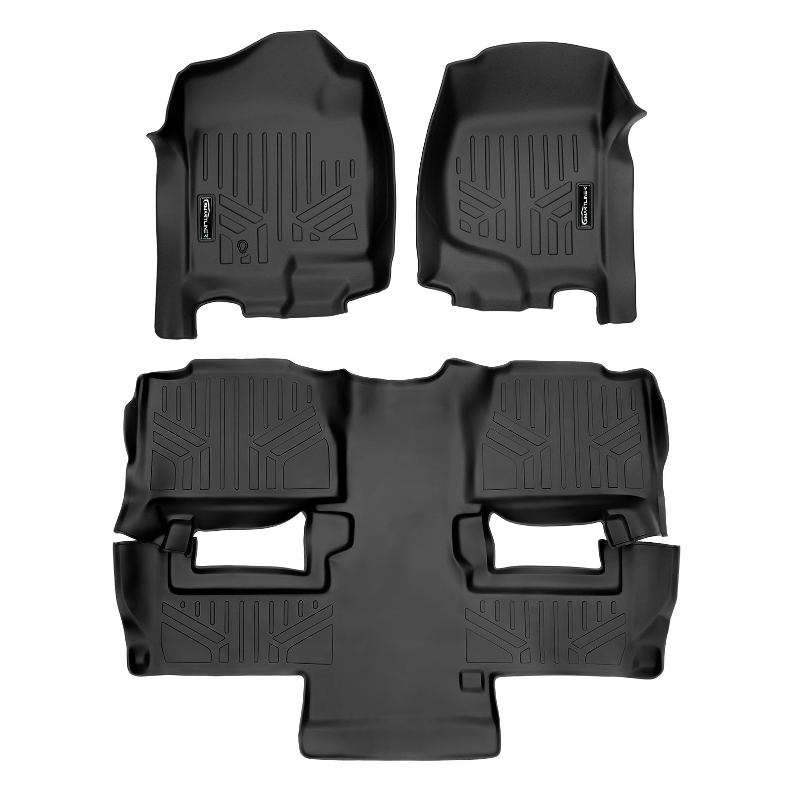 SMARTLINER 2011 - 2014 Chevrolet Tahoe 7 Passenger Custom Fit Floor Liners - 1st, 2nd & 3rd Row