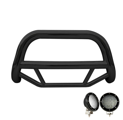 2003-2026 Ford Expedition / Lincoln Navigator Max Bull Bar Kit Pair  of 5.3" Dia. LED Flood Lights w/ Black Trim Rings Wiring Harness  and Switch | Black Horse Off Road - Image 2