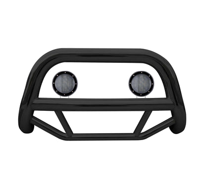 2013-2021 Nissan Pathfinder Max Bull Bar Kit Pair  of 5.3" Dia. LED Flood Lights w/ Black Trim Rings Wiring Harness  and Switch | Black Horse Off Road - Image 1