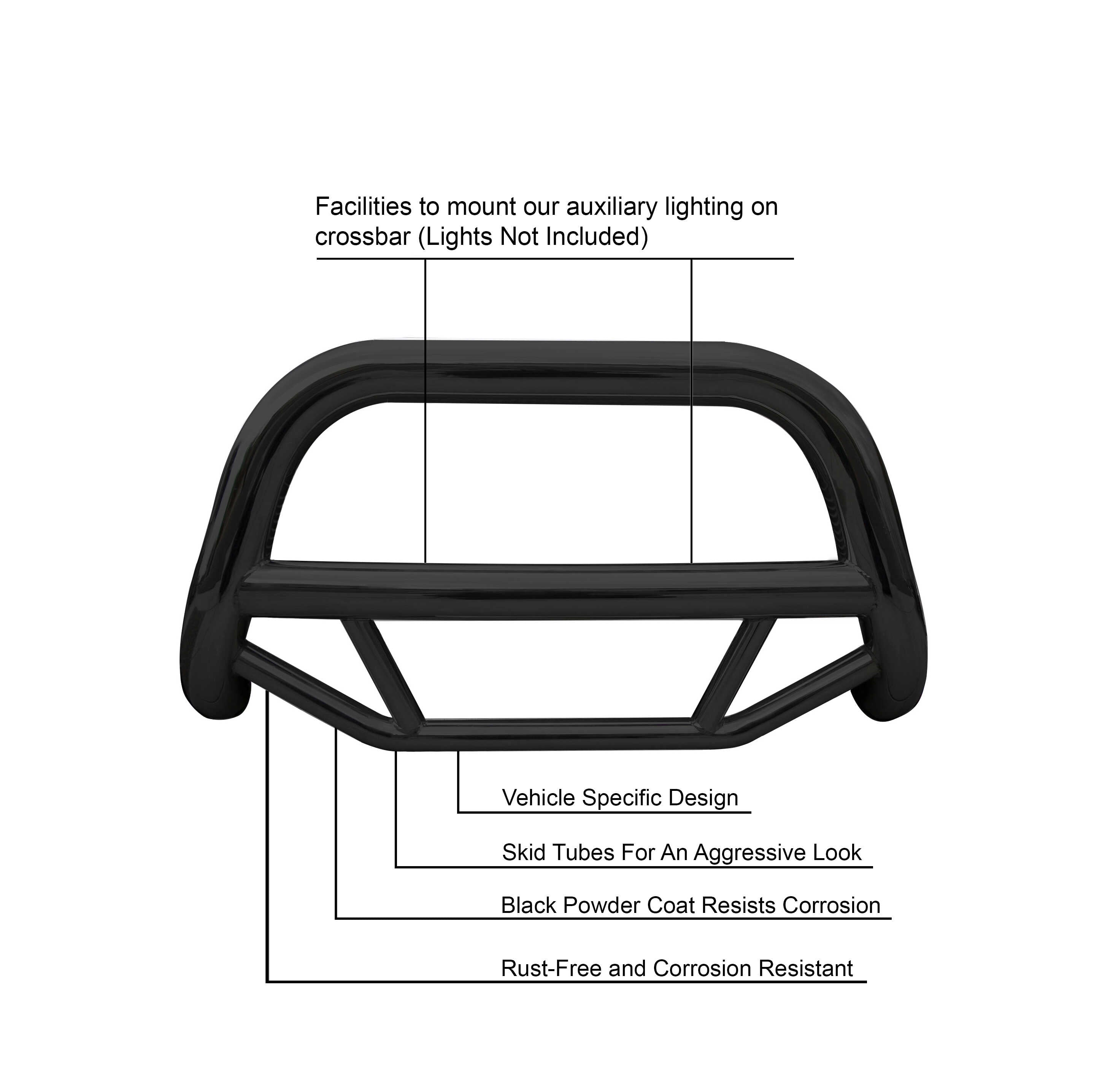 2003-2009 Lexus Gx470 / Toyota 4Runner Max Bull Bar | Black Horse Off Road - Image 4