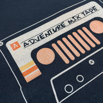 Mens Jeep® Adventure Mixtape T-Shirt - Black