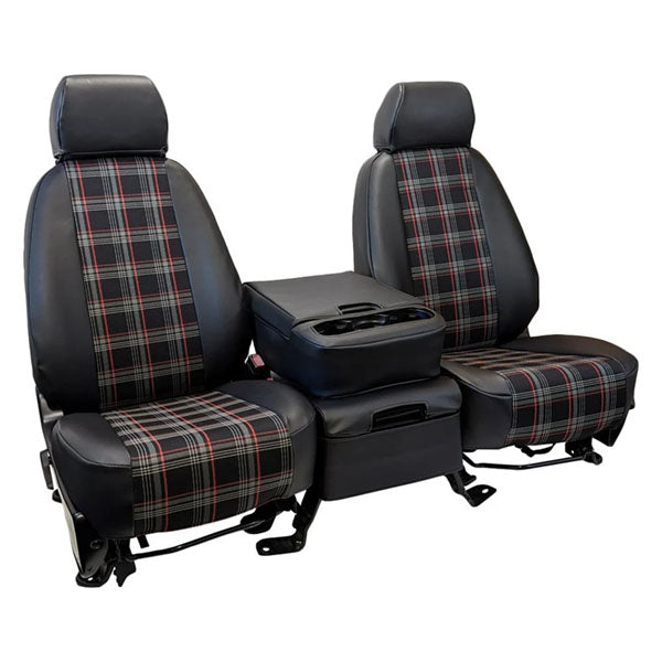 Custom Fit Truck Seat Covers for Ford, Chevy, Ram & Toyota – Plaid Designer Fabric | Made in USA