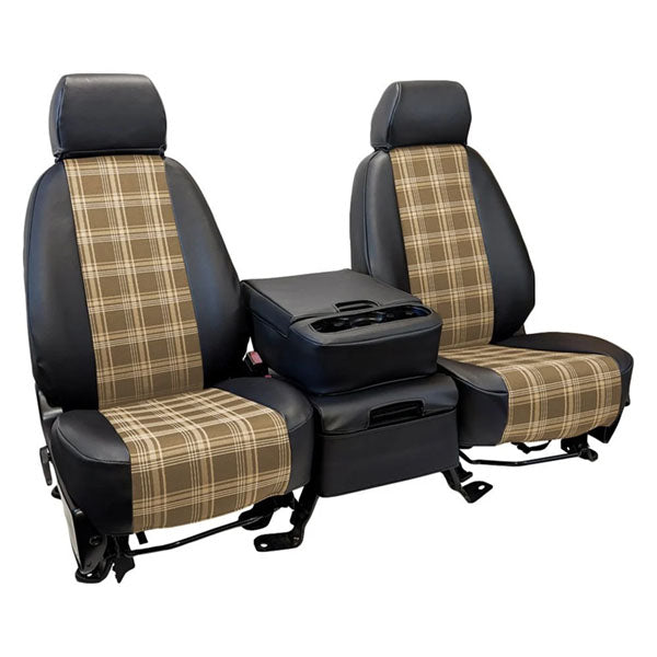 Custom Fit Truck Seat Covers for Ford, Chevy, Ram & Toyota – Plaid Designer Fabric | Made in USA