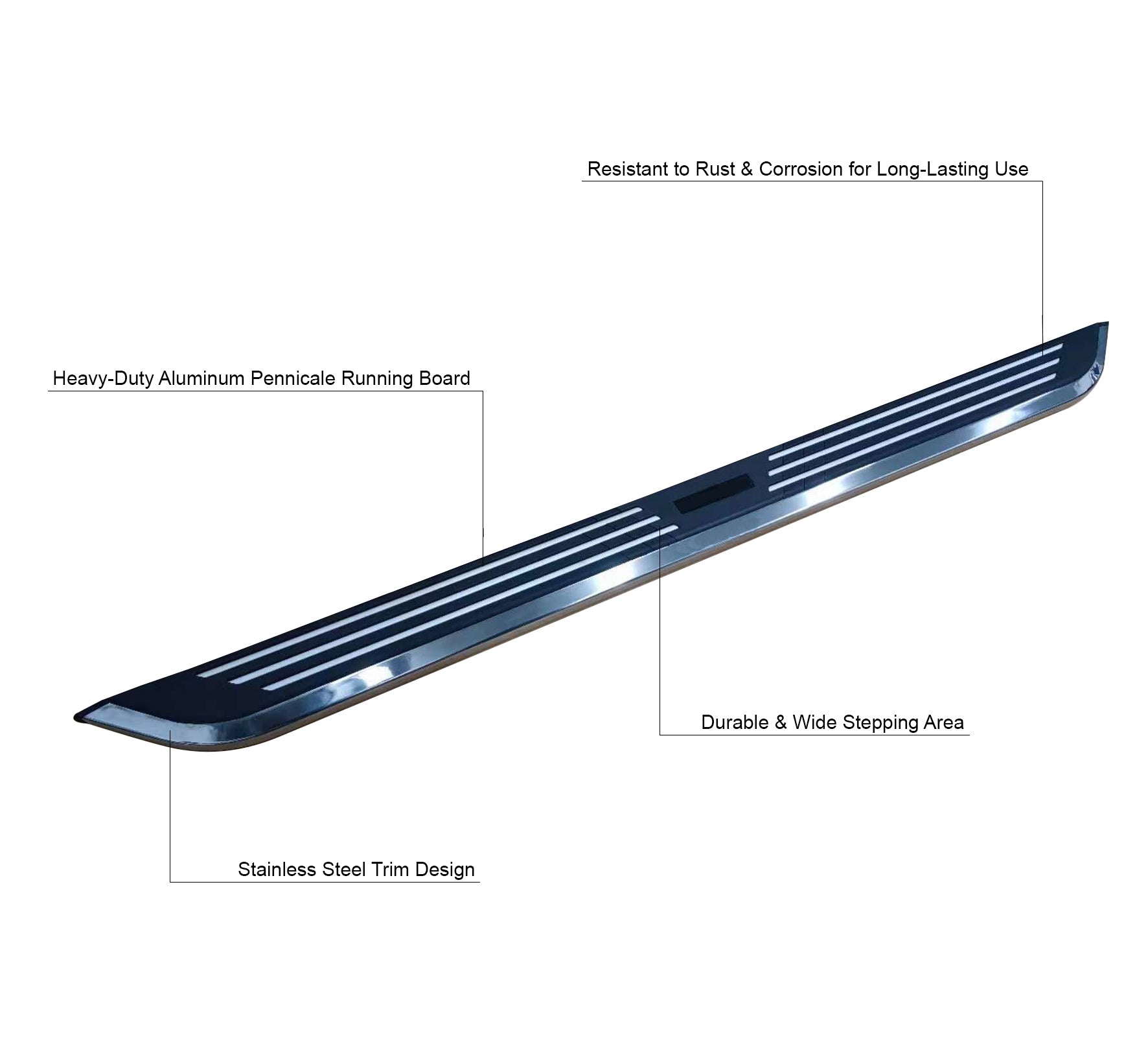 2014-2023 Jeep Cherokee Pinnacle Running Boards | Black Horse Off Road - Image 6