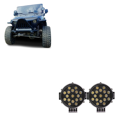 Universal  Led 7" Dia.Lights Spot And Flood | Black Horse Off Road - Image 1