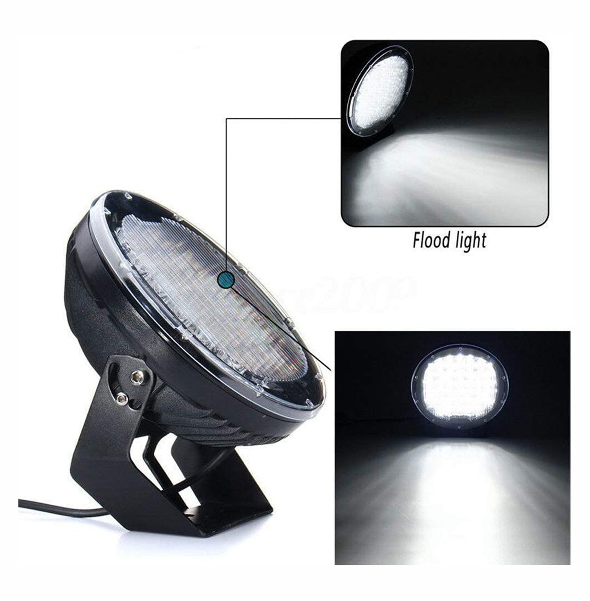 Universal  Led 9" Dia Light Flood | Black Horse Off Road - Image 7