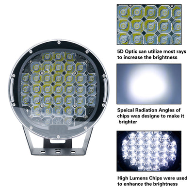 Universal  Led 9" Dia Light Flood | Black Horse Off Road - Image 8