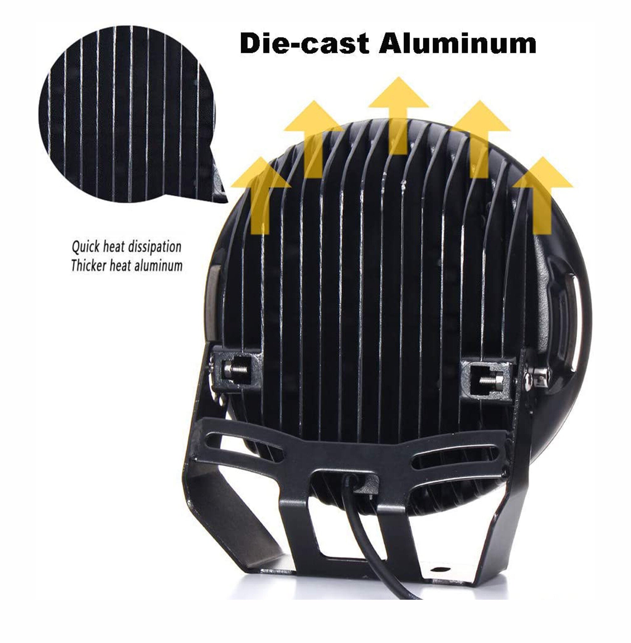 Universal  Led 9" Dia Light Flood | Black Horse Off Road - Image 9