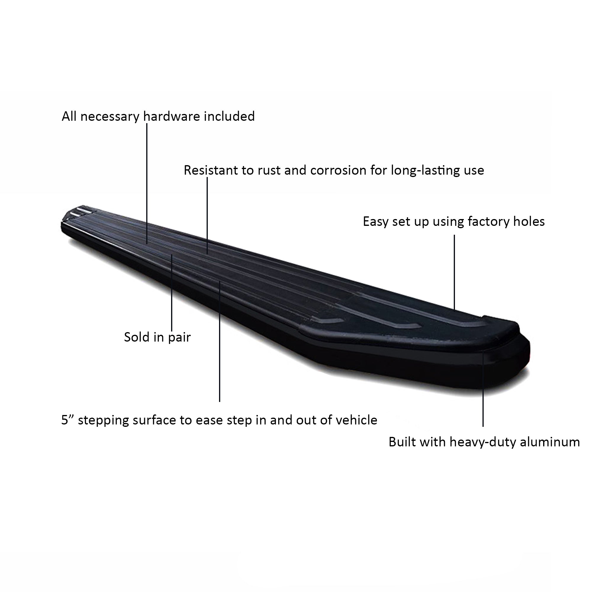 1999-2025 Ford F-250 Super Duty Peerless Running Boards | Black Horse Off Road - Image 3