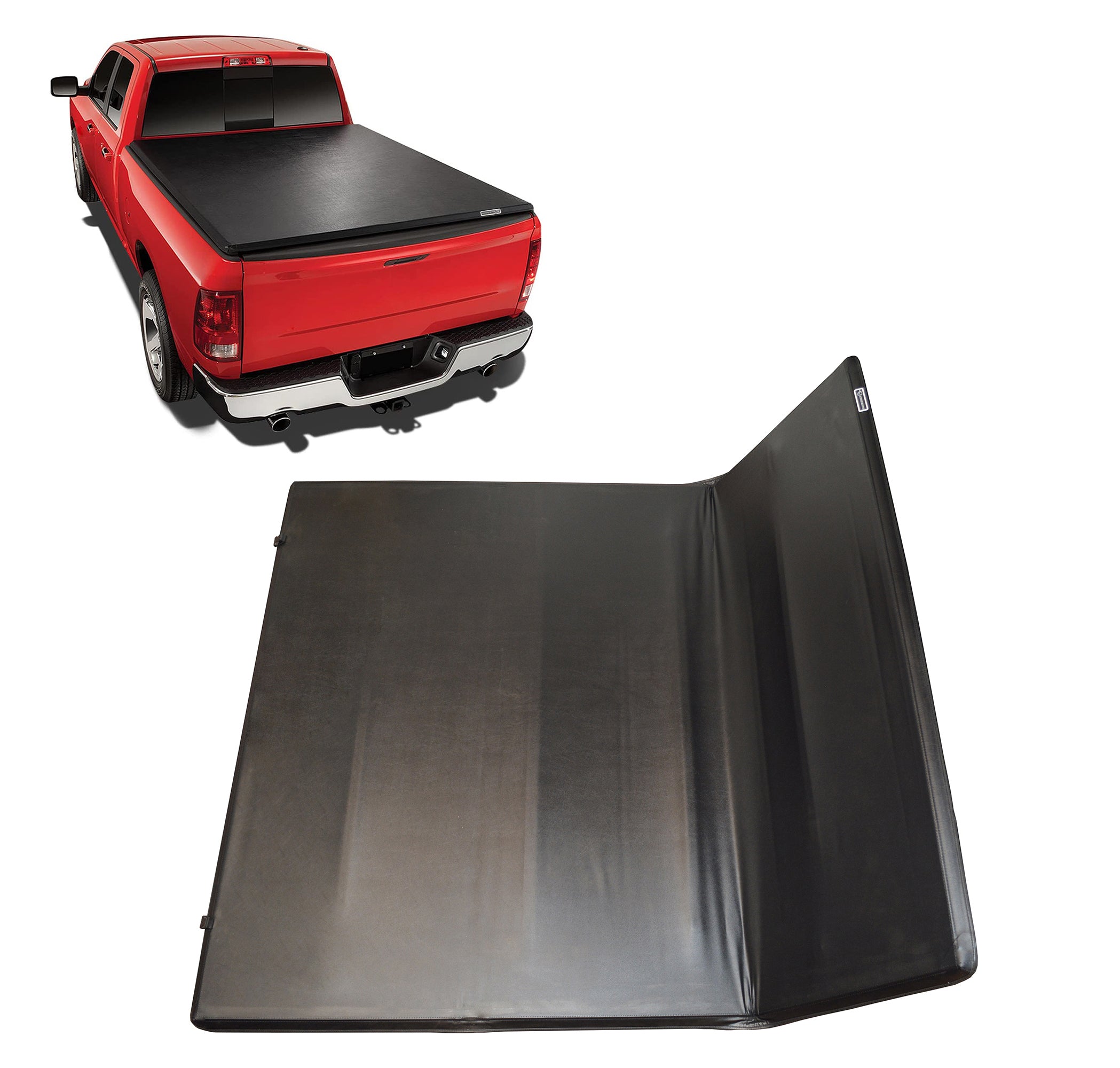 2010-2025 Dodge Ram 1500 Premier Soft Tonneau Cover Trifold | Black Horse Off Road - Image 1