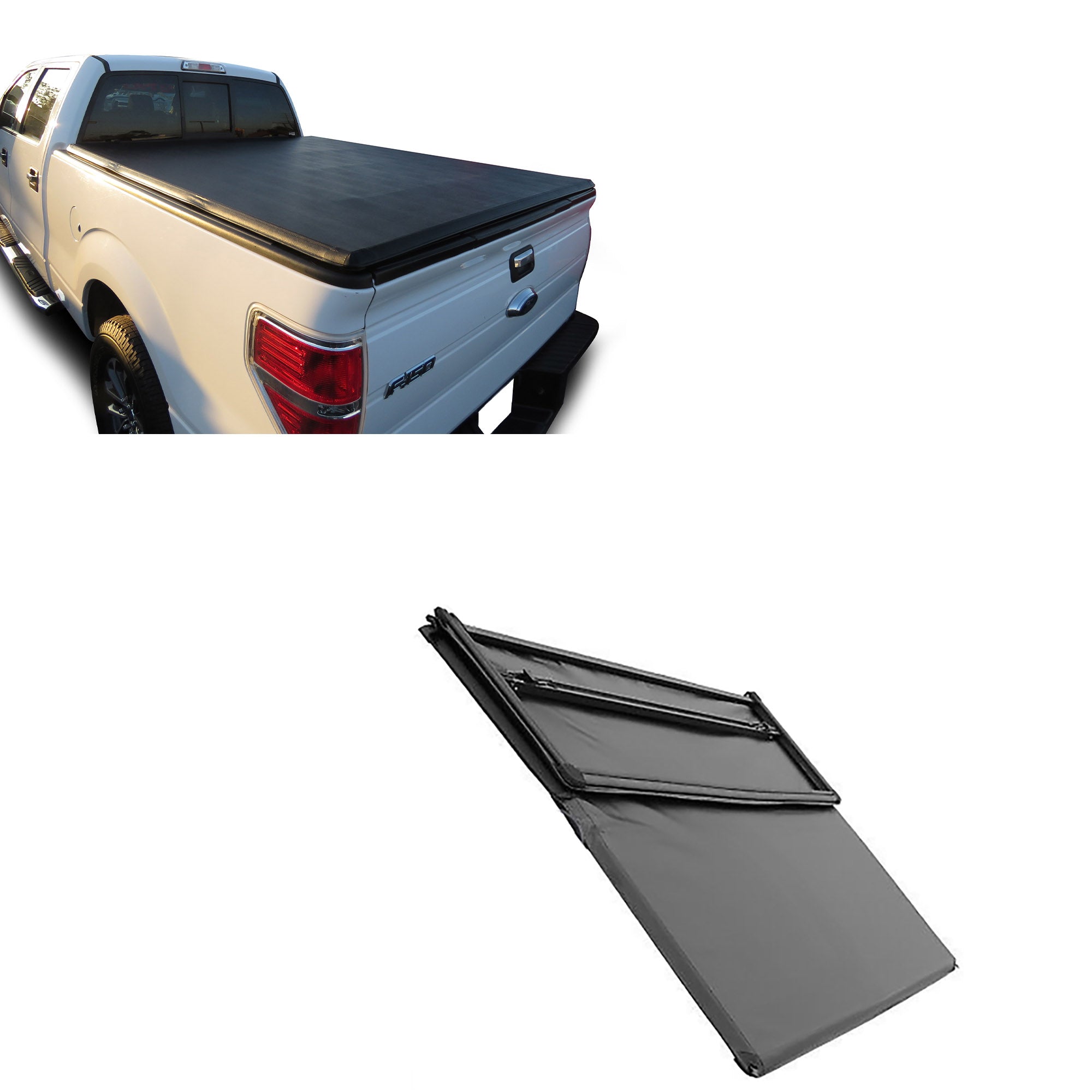 2009-2014 Ford F-150 Premier Soft Tonneau Cover Trifold | Black Horse Off Road - Image 10