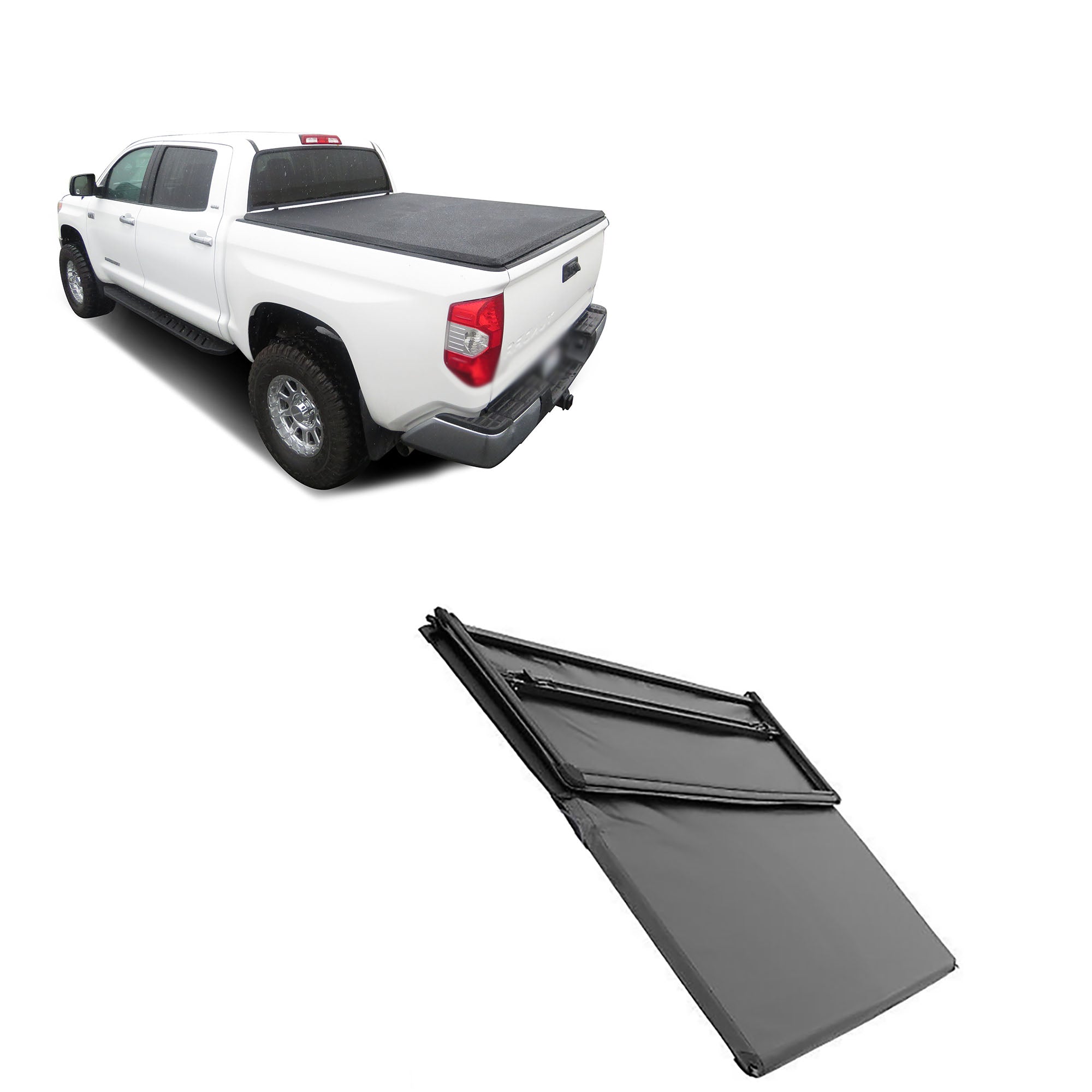 2014-2026 Toyota Tundra Premier Soft Tonneau Cover Trifold | Black Horse Off Road - Image 1