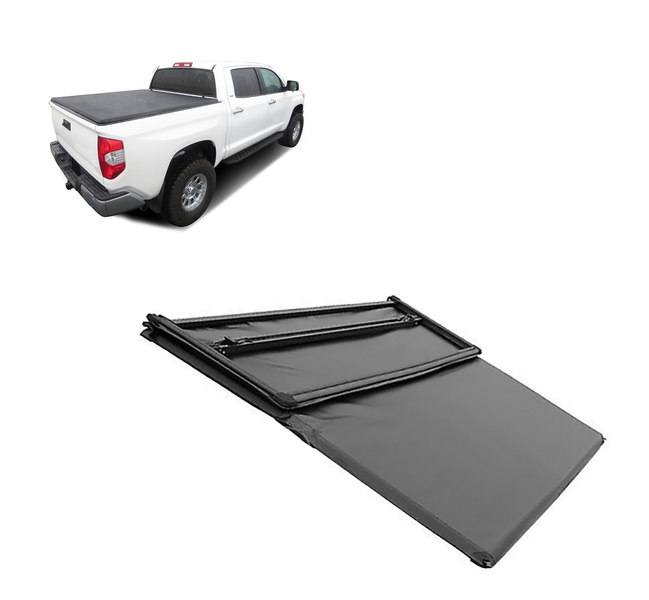 2022-2026 Toyota Tundra Premier Soft Tonneau Cover Trifold | Black Horse Off Road - Image 1