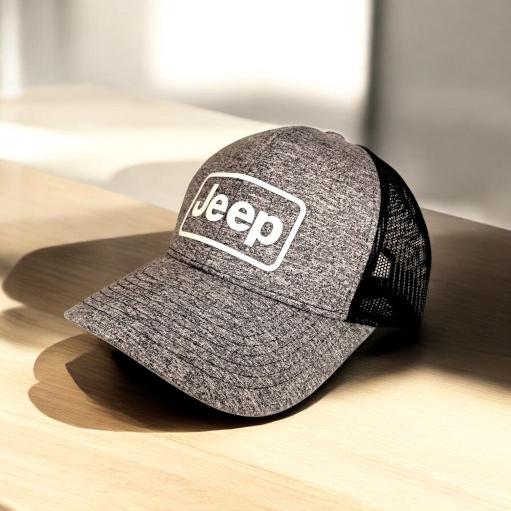 Hat - Jeep Rectangle - Heather Navy-FINAL SALE