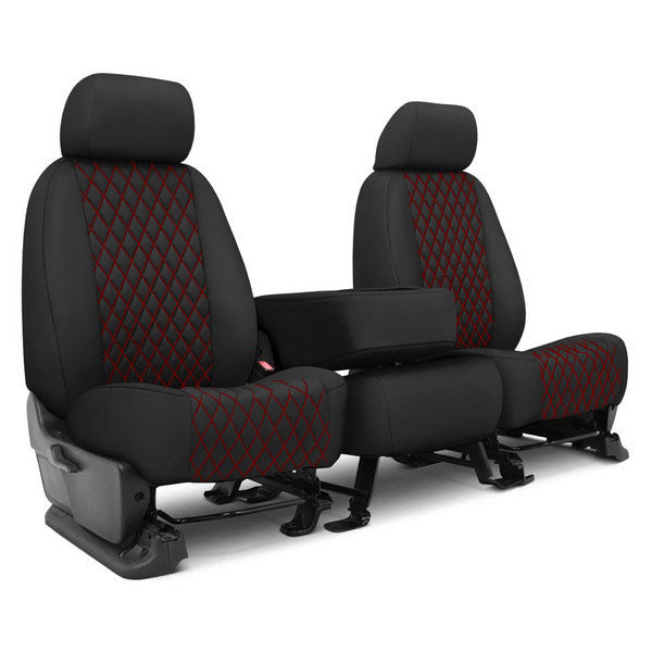 Custom Fit Truck Seat Covers for Ford, Chevy, Ram & Toyota – Faux Leather Diamond Quilted | Made in USA