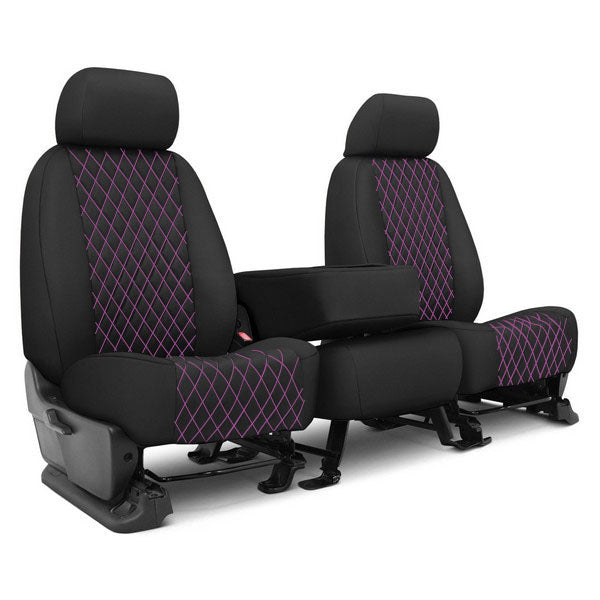 Custom Fit Truck Seat Covers for Ford, Chevy, Ram & Toyota – Faux Leather Diamond Quilted | Made in USA
