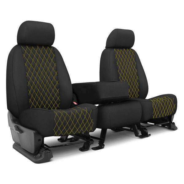 Custom Fit Truck Seat Covers for Ford, Chevy, Ram & Toyota – Faux Leather Diamond Quilted | Made in USA
