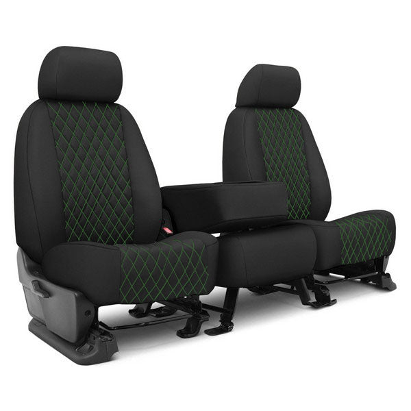 Custom Fit Truck Seat Covers for Ford, Chevy, Ram & Toyota – Faux Leather Diamond Quilted | Made in USA