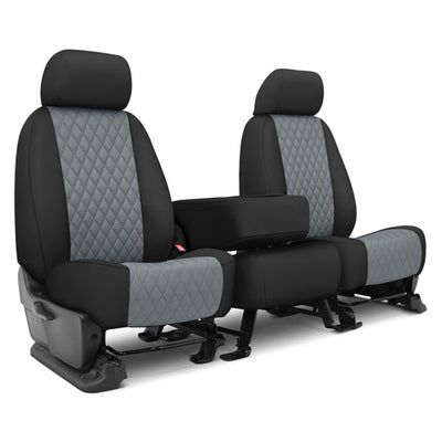Custom Fit Truck Seat Covers for Ford, Chevy, Ram & Toyota – Faux Leather Diamond Quilted | Made in USA