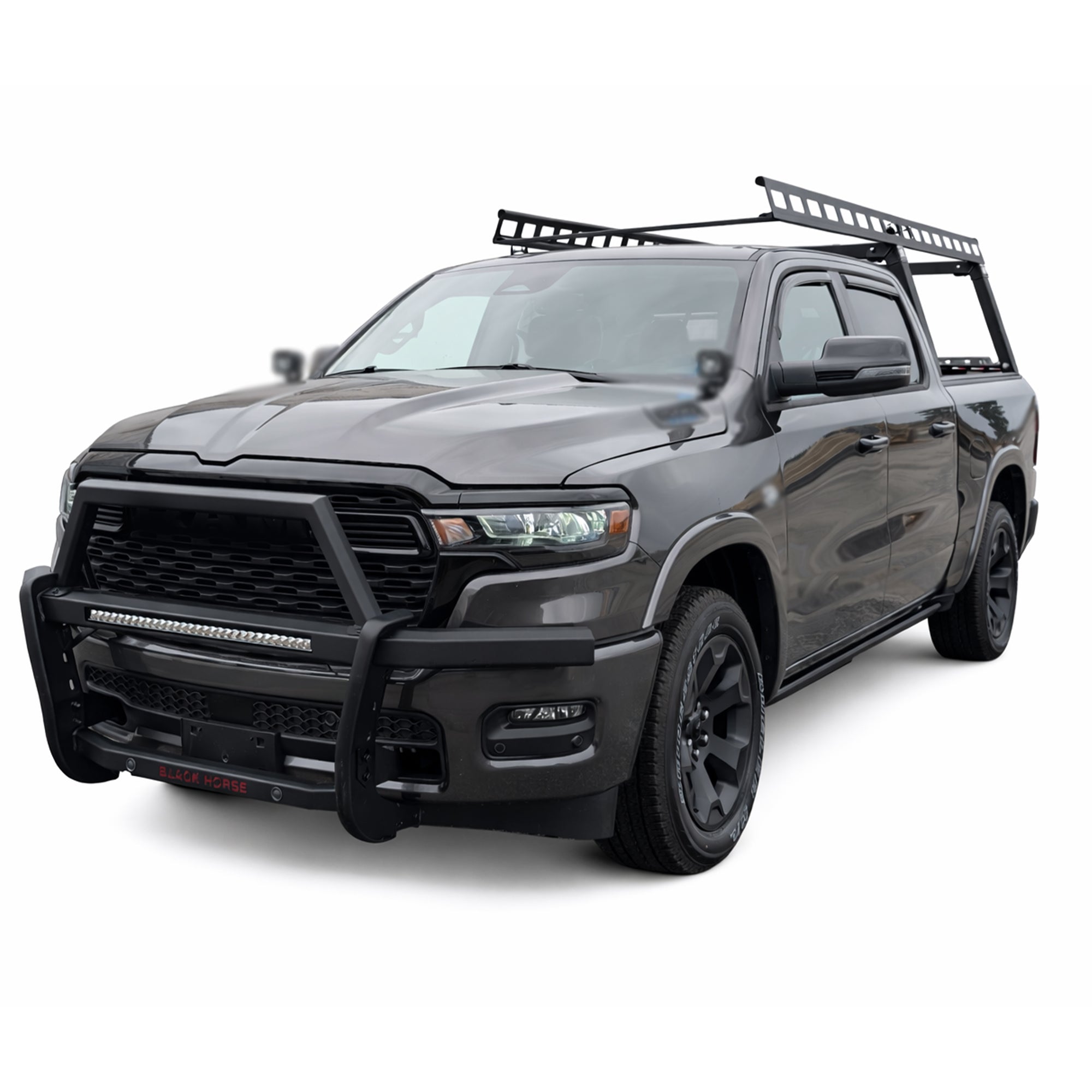 2019-2025 Dodge Ram 1500 Rambler Grille Guard Kit Modular Includes 30" LED Bar Single Row | Black Horse Off Road - Image 4