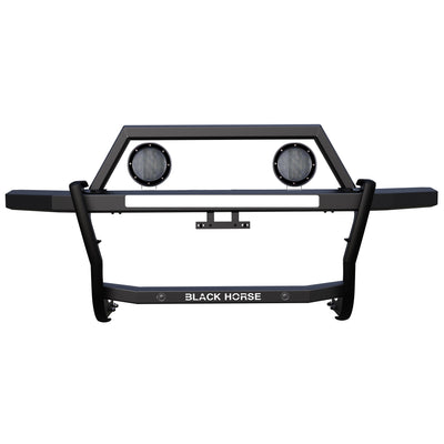 2023-2024 Canyon Rambler Grille Guard Kit Modular Includes a set of 5.3" Dia. LED Flood Lights w/ Black Trim Rings Wiring Harness  and Switch | Black Horse Off Road - Image 1