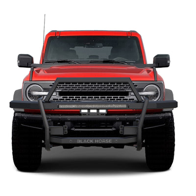 2021-2025 Ford Bronco Rambler Grille Guard Kit Modular Includes 30" LED Bar Single Row | Black Horse Off Road - Image 10