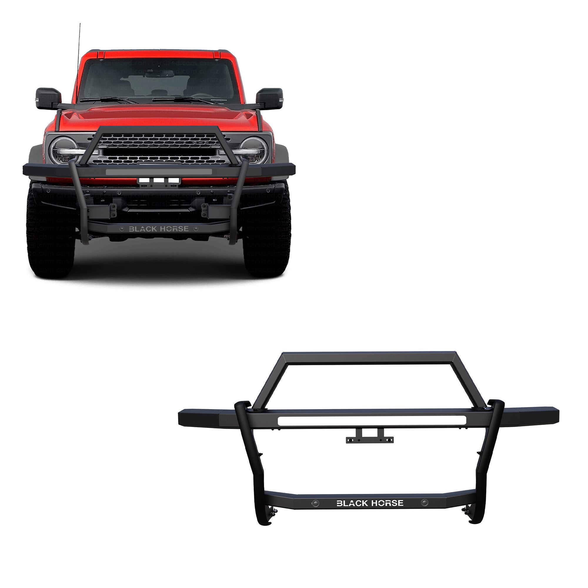 2021-2025 Ford Bronco Rambler Grille Guard Modular | Black Horse Off Road - Image 1