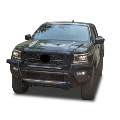 2022-2025 Nissan Frontier Rambler Grille Guard Kit Modular Includes 30" LED Bar Single Row | Black Horse Off Road - Image 9