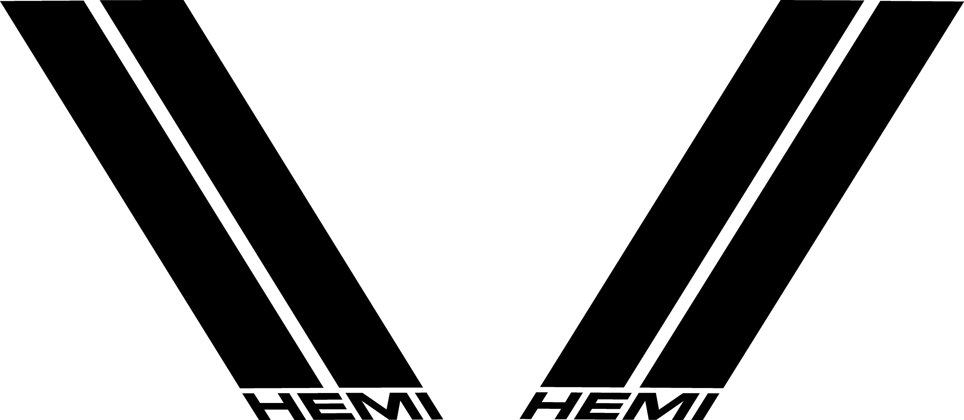 "HEMI" Fender Slash Decals for 2019-2024 Dodge Ram 1500 (x2)