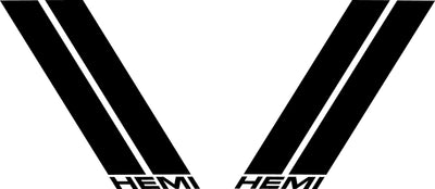 "HEMI" Fender Slash Decals for 2019-2024 Dodge Ram 1500 (x2)