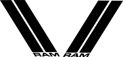 "RAM" Fender Slash Decals for 2019-2024 Dodge Ram 1500 (x2)