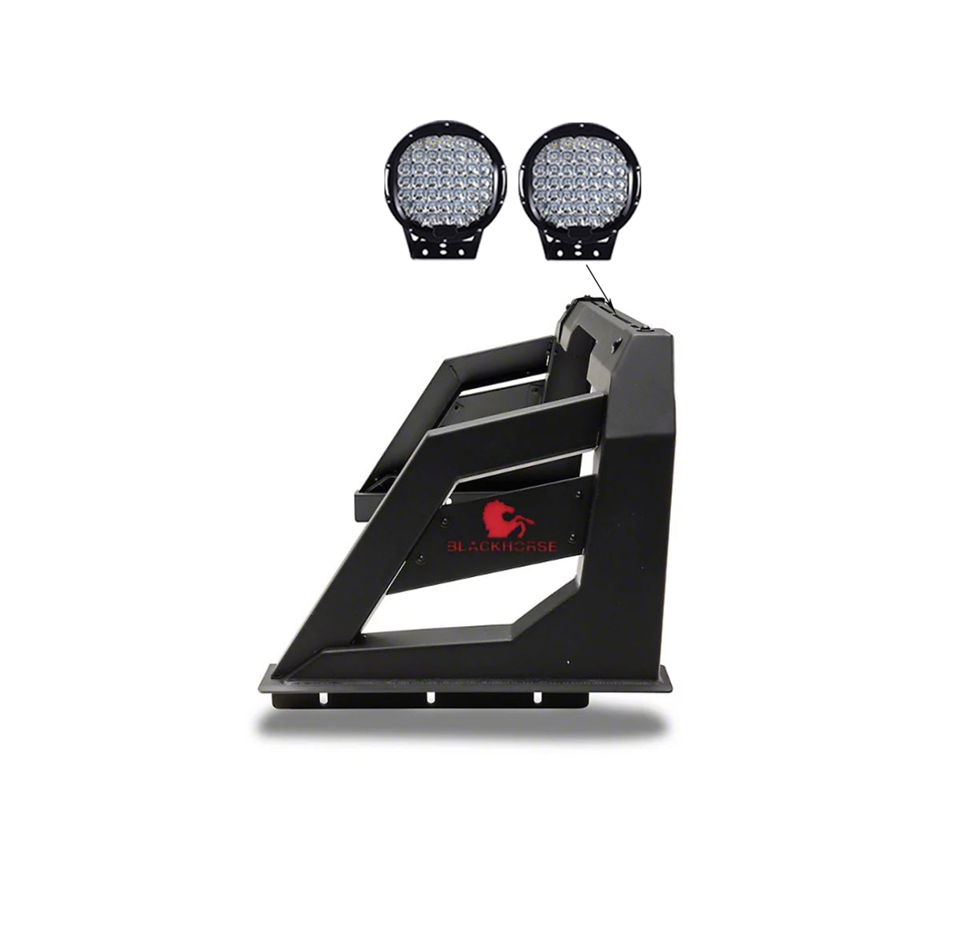 2015-2026 Canyon Armour Roll Bar Kit W/ Set of 9" Black Round LED Light | Black Horse Off Road - Image 1