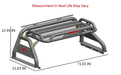 Atlas Roll Bar Kit Incl. 2 pairs of 7.0"Dia.  LED  Lights w/Red Trim Rings w/ Wiring Harness and Switch | Black Horse Off Road - Image 10