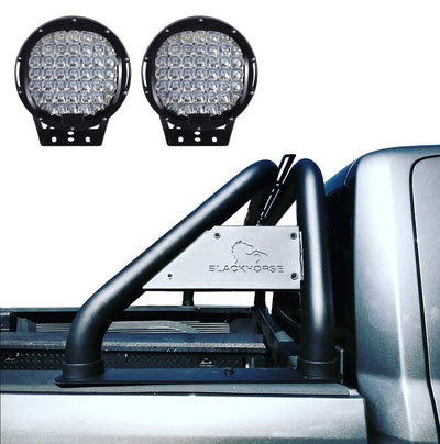 Classic Roll Bar Kit W/ Set of 9" Black Round LED Light | Black Horse Off Road - Image 2