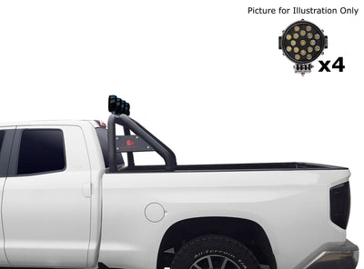 Classic Roll Bar Kit Incl. 2 pairs of 7.0"Dia.  LED  Lights w/ Black Trim Rings w/ Wiring Harness and Switch | Black Horse Off Road - Image 10
