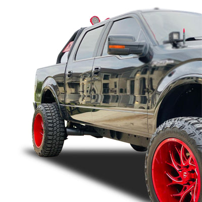 Classic Roll Bar Kit Incl. 2 pairs of 7.0"Dia.  LED  Lights w/Red Trim Rings w/ Wiring Harness and Switch | Black Horse Off Road - Image 3