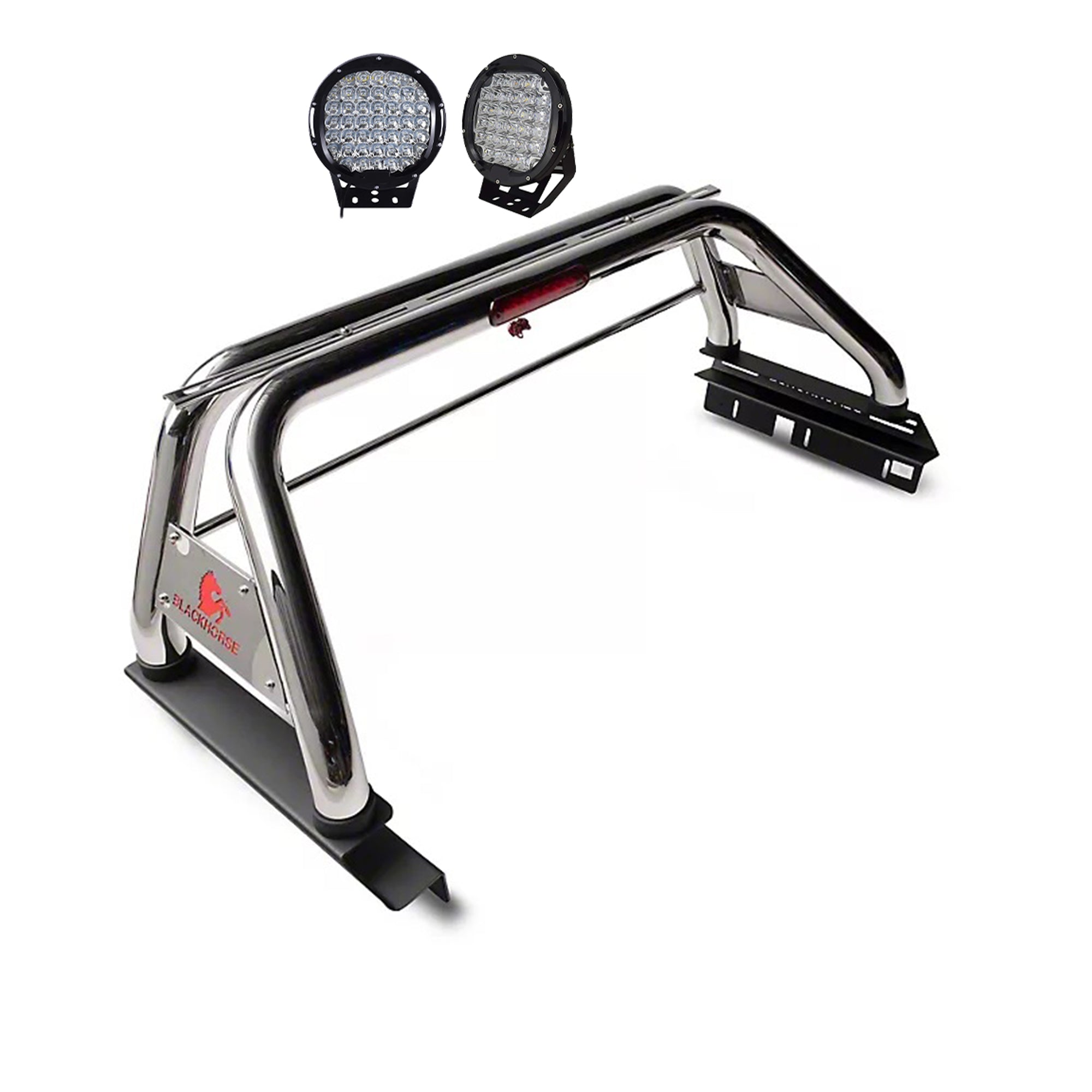 2019-2026 Dodge Ram 1500 Classic Roll Bar Kit W/ Set of 9" Black Round LED Light | Black Horse Off Road - Image 5