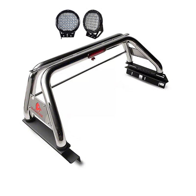 2019-2026 Dodge Ram 1500 Classic Roll Bar Kit W/ Set of 9" Black Round LED Light | Black Horse Off Road - Image 5
